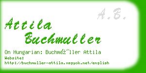 attila buchmuller business card